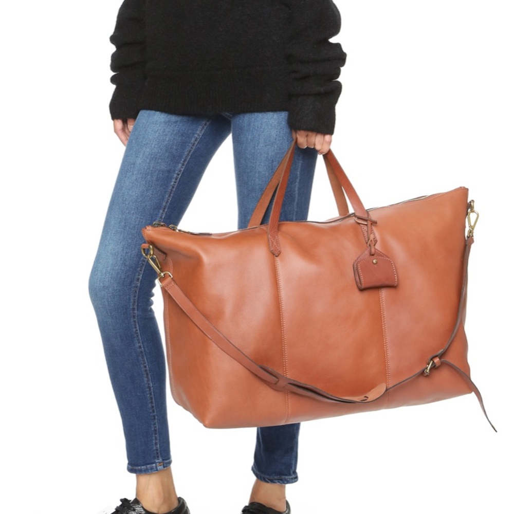 Madewell Transport Weekender Bag English Saddle